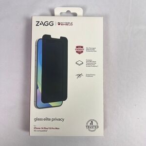 ZAGG InvisibleShield Glass Elite Privacy iPhone 14 Plus 13 Pro Max 840056151741